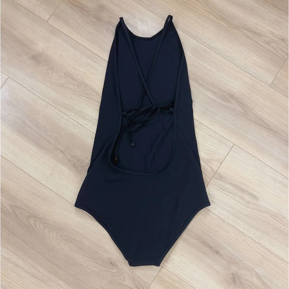 NEW TOTEME Black High Neck One Piece Swimsuit Size Medium - Picture 5 of 8